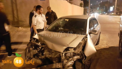  بالصور: منتصف الليلة - حوادث طرق مروّعة بين فقدان سيطرة وانقلاب مركبة بمدينة يافا